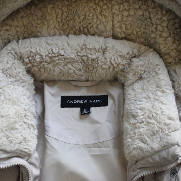 ANDREW MARC Women's Hooded Walker Puffer Jacker Size M - Picture 6 of 10